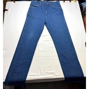 Wrangler Cowboy Cut Original Fit Jeans Mens Size 33x36 Blue Denim Straight Leg